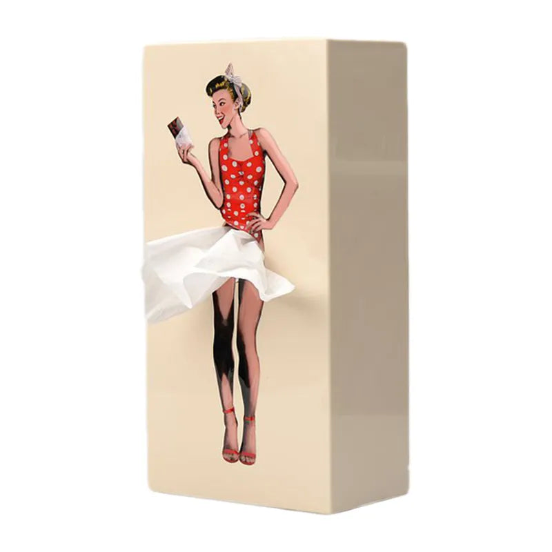 Decorative Wooden Tissue Box Rustic Style - BritishMode