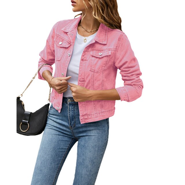 Womens Denim Jacket Cotton Stylish Fit
