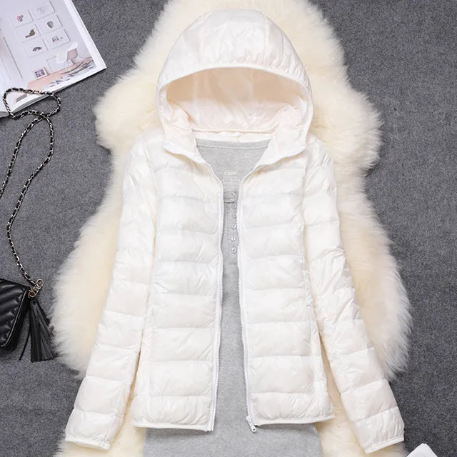 Womens Down Jacket Waterproof Warm Fit