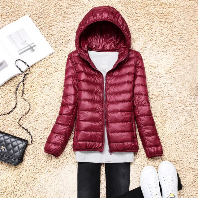 Womens Down Jacket Waterproof Warm Fit