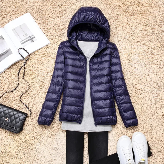 Womens Down Jacket Waterproof Warm Fit