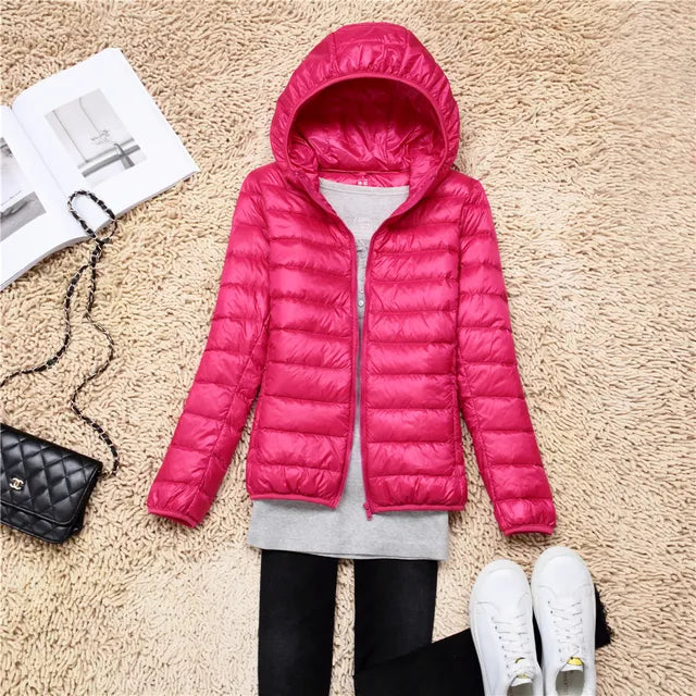 Womens Down Jacket Waterproof Warm Fit