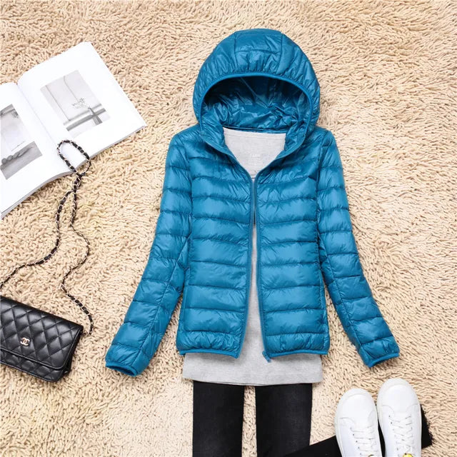Womens Down Jacket Waterproof Warm Fit