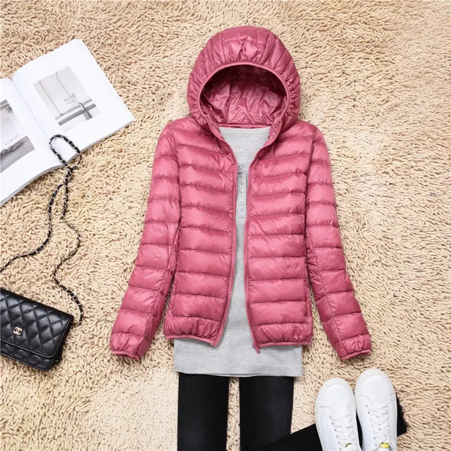 Womens Down Jacket Waterproof Warm Fit
