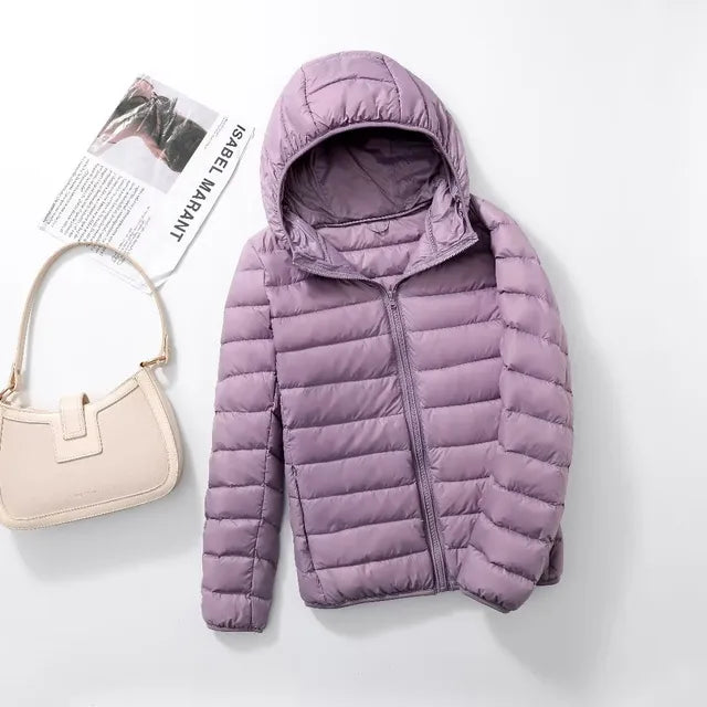 Womens Down Jacket Waterproof Warm Fit