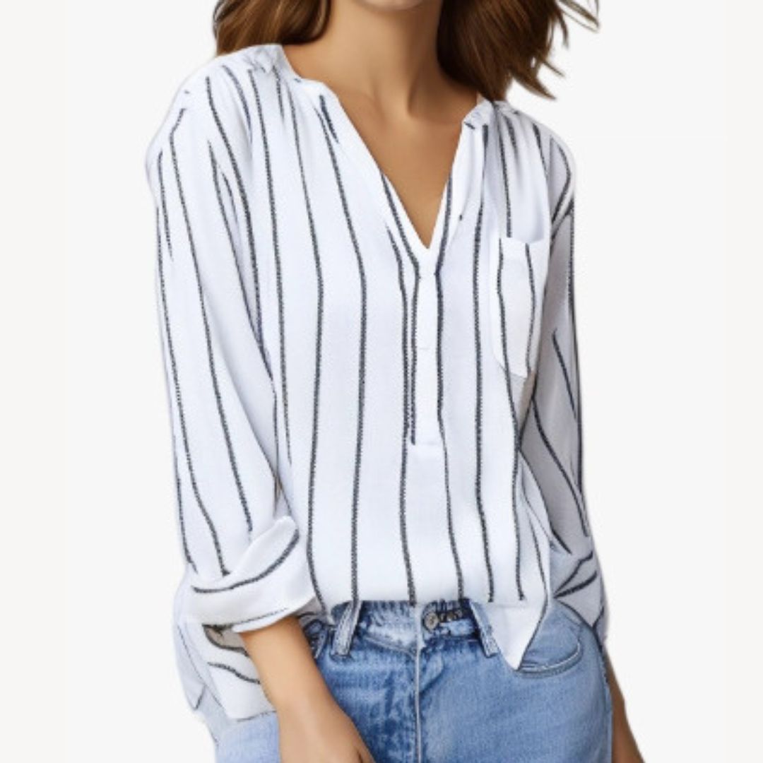Womens Cotton Blend Shirt Relaxed Fit