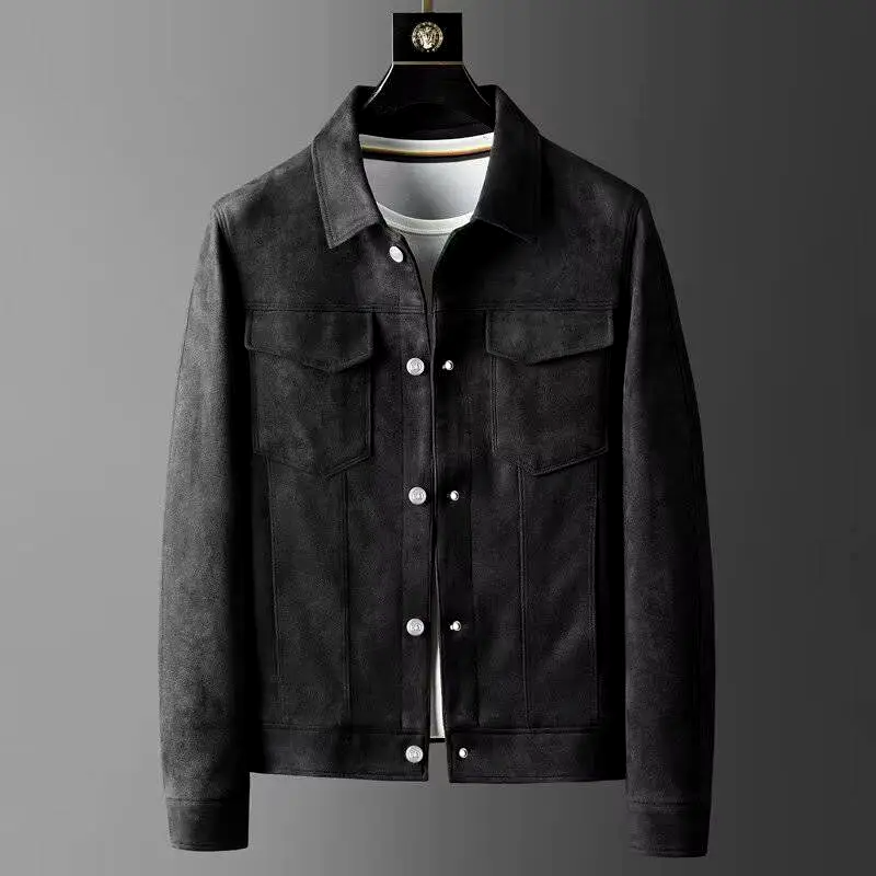 Mens Leather Coat Classic Fit