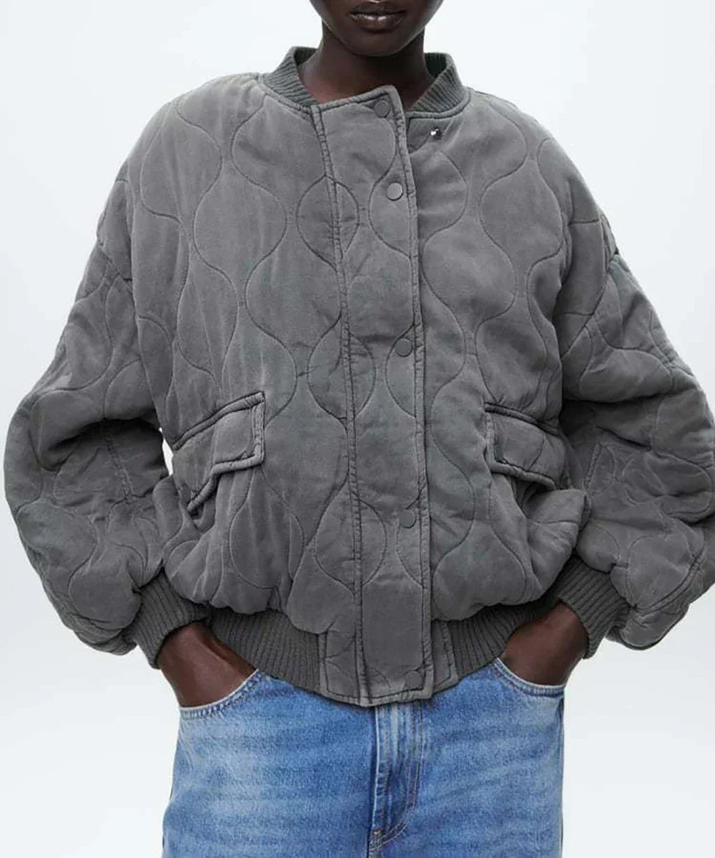 Womens Puffer Jacket Insulated Relaxed Fit Winter