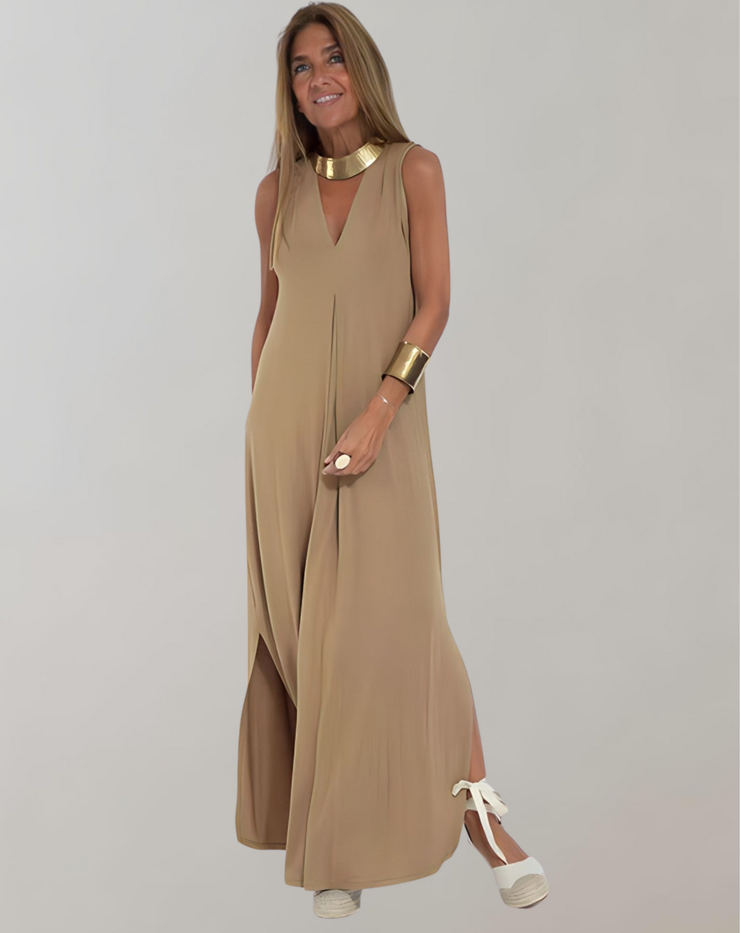 Womens Maxi Dress V-Neck Summer Style