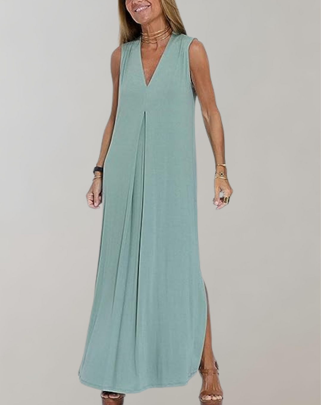 Womens Maxi Dress V-Neck Summer Style