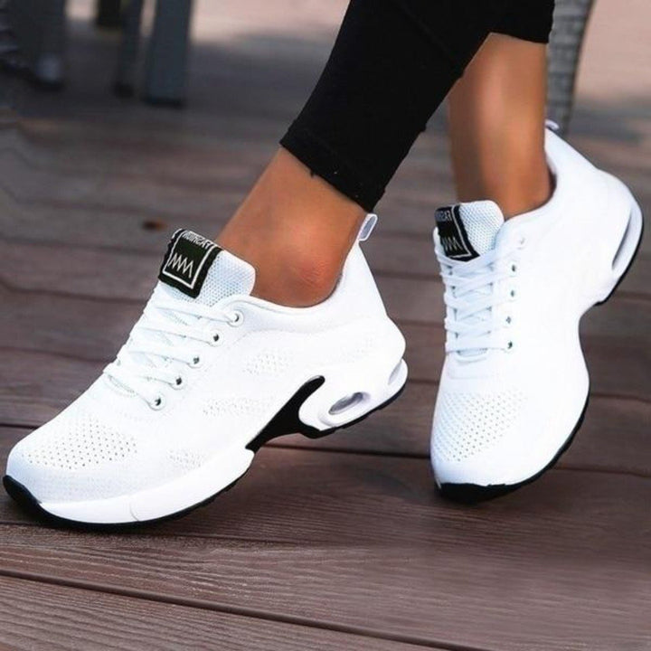 Womens Orthopedic Trainers with Air Cushion Mesh Lace-Up