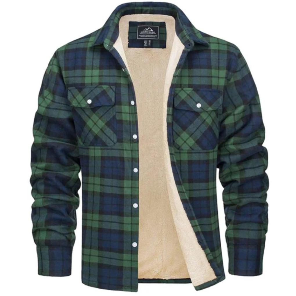 Unisex Checked Jacket with Fleece Lining