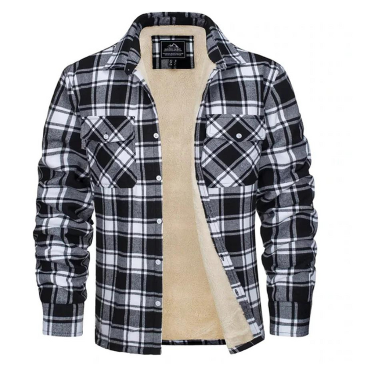 Unisex Checked Jacket with Fleece Lining