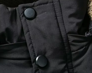 Mens Insulated Parka with Fur-Lined Hood