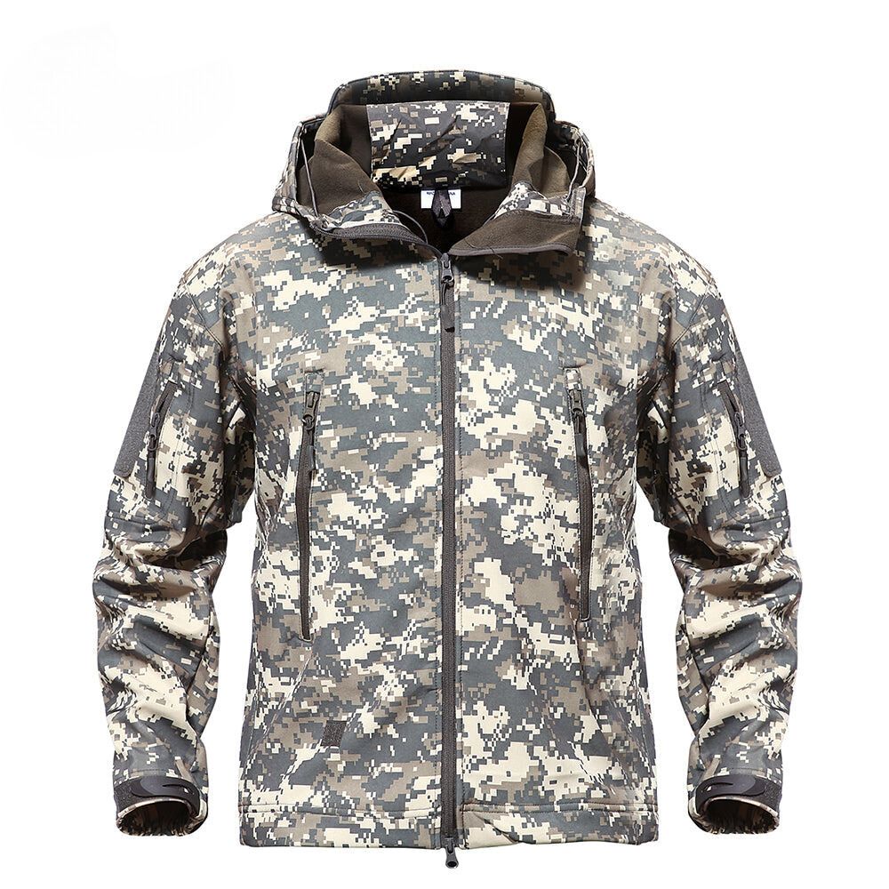 Mens Thermal Fleece Jacket Waterproof Windproof