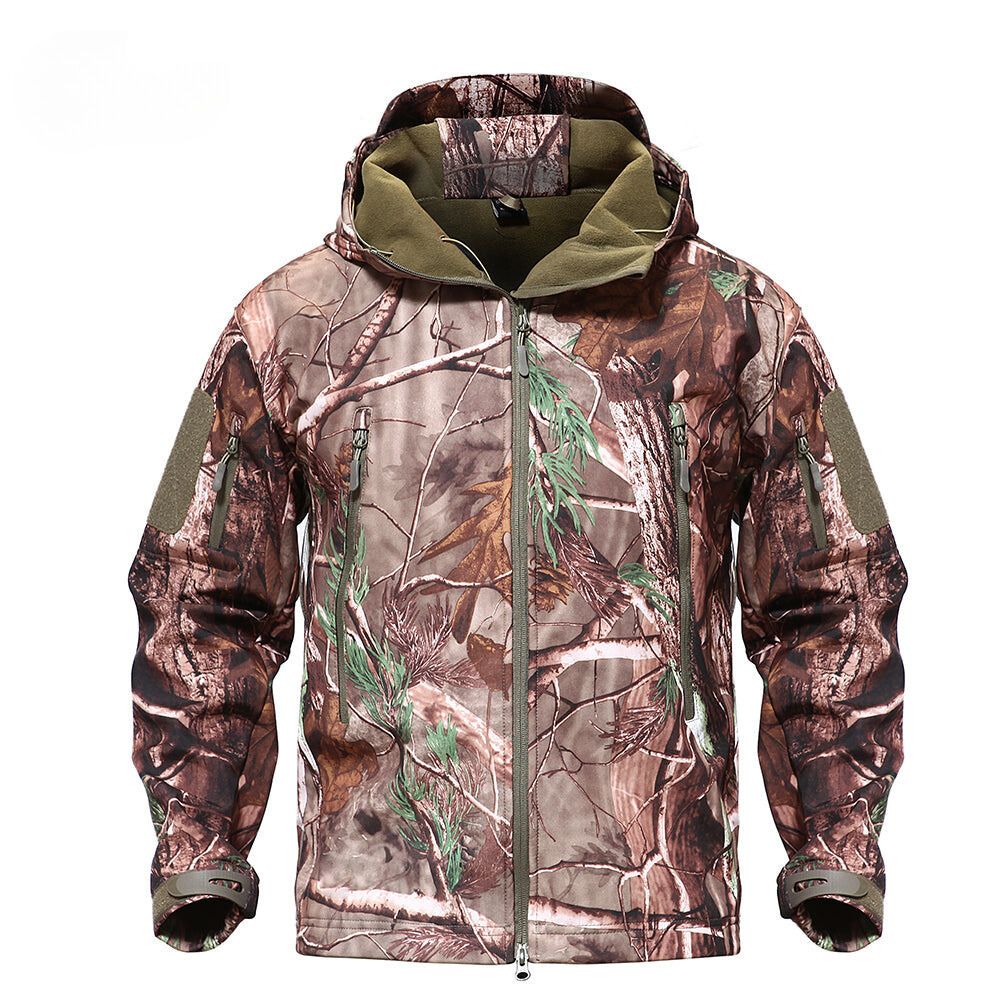Mens Thermal Fleece Jacket Waterproof Windproof