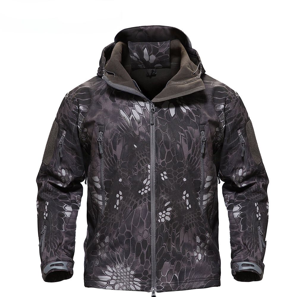 Mens Thermal Fleece Jacket Waterproof Windproof