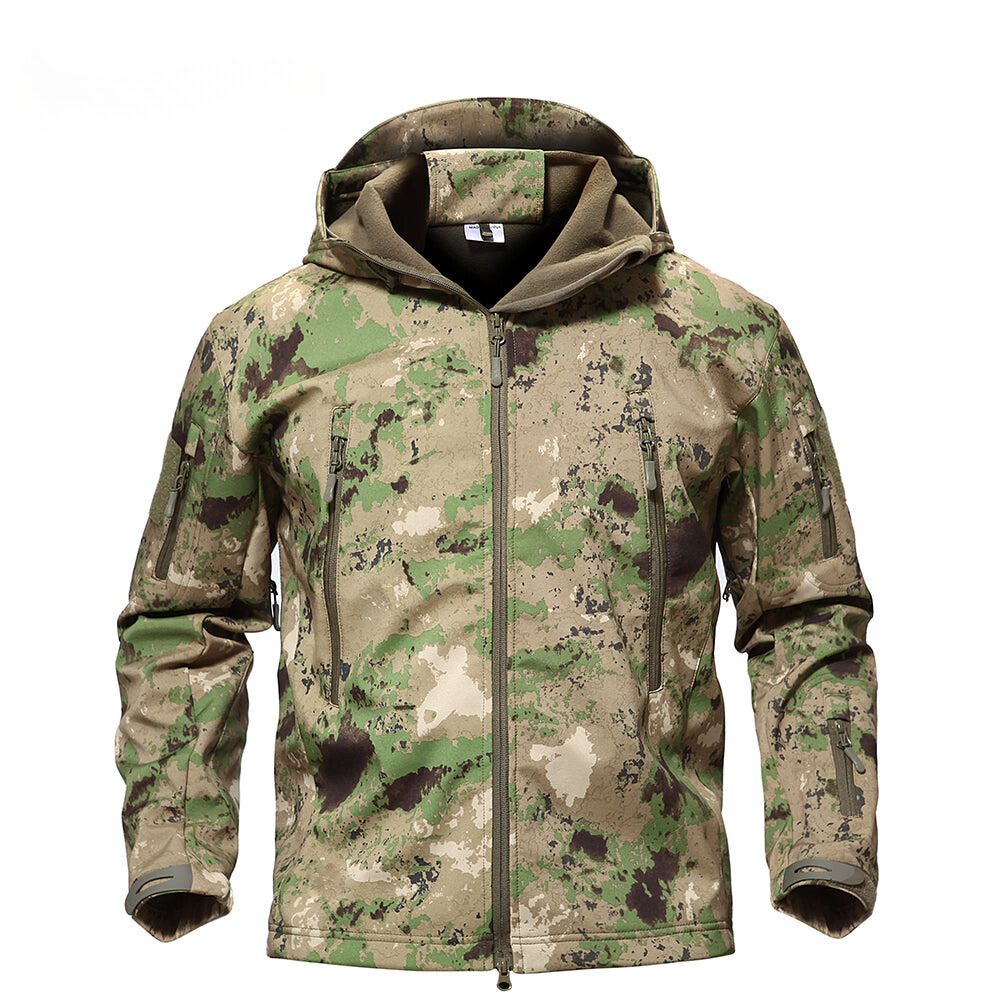 Mens Thermal Fleece Jacket Waterproof Windproof