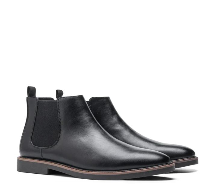 Mens Leather Ankle Boots Casual Wear