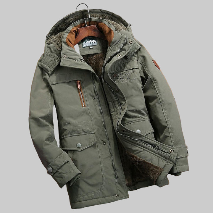 Mens Quilted Jacket with Hooded Design