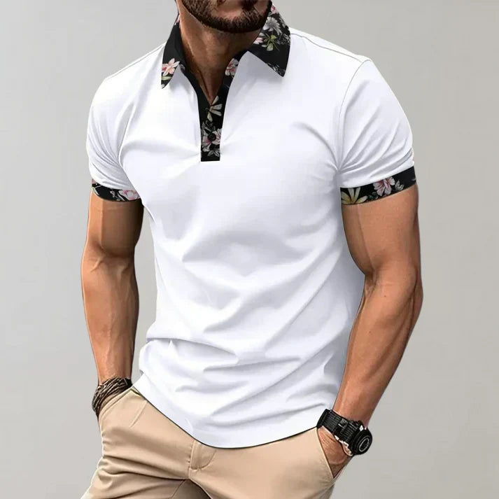 Mens Polo Shirt Cotton Long Sleeve Classic Fit