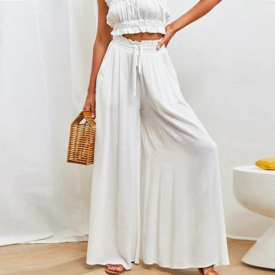Womens Palazzo Pants High Waist Comfortable with Pockets