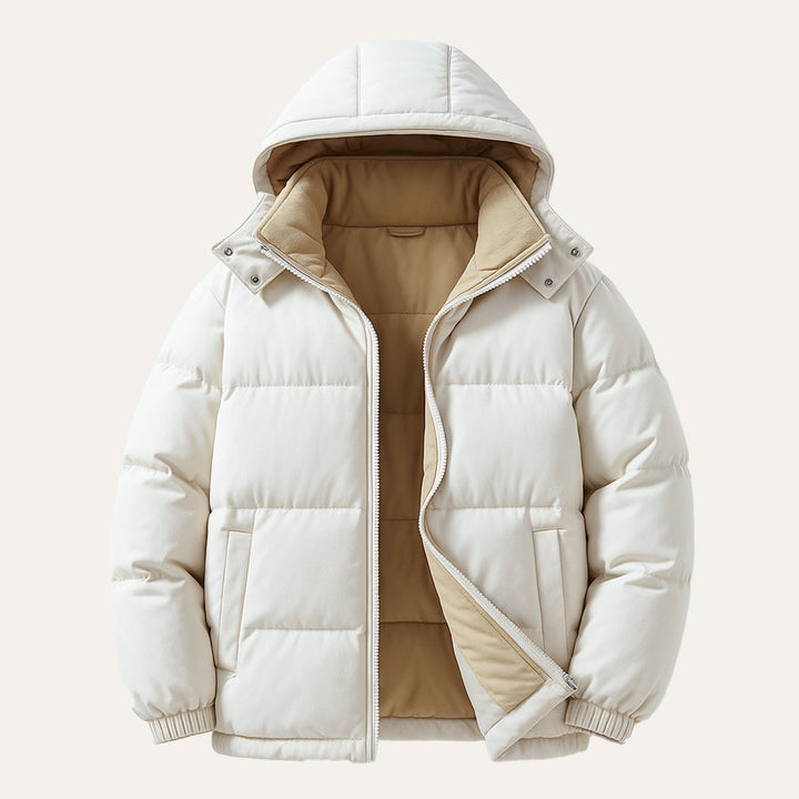 Mens Waterproof Down Puffer Jacket Hooded Parka