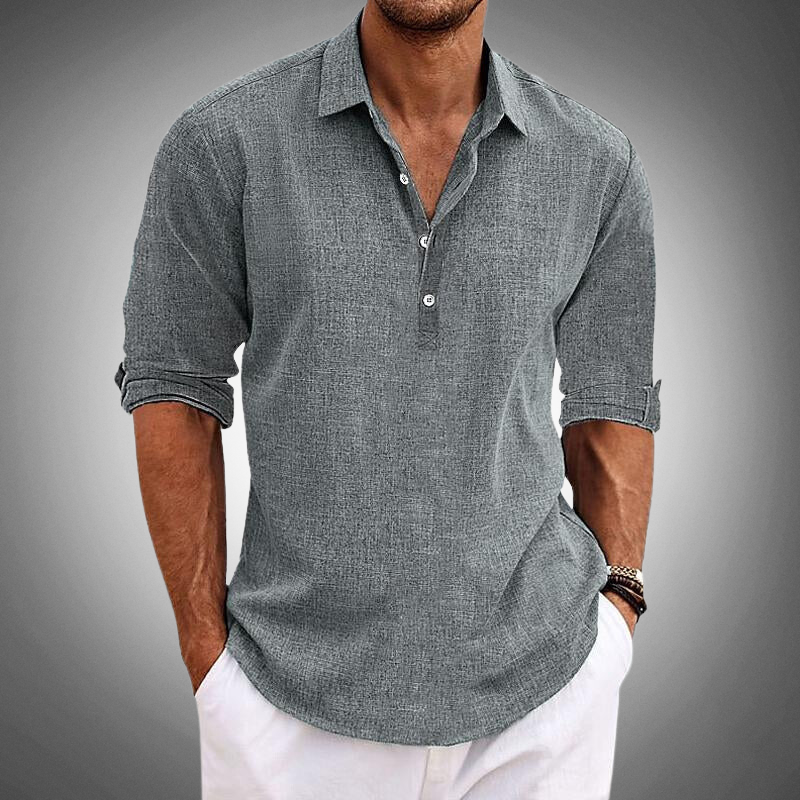 Mens Classic Linen Shirt Regular Fit