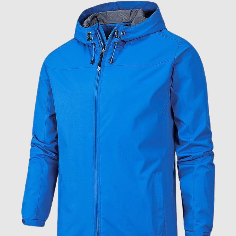 Mens Hooded Jacket Water Resistant Outdoor