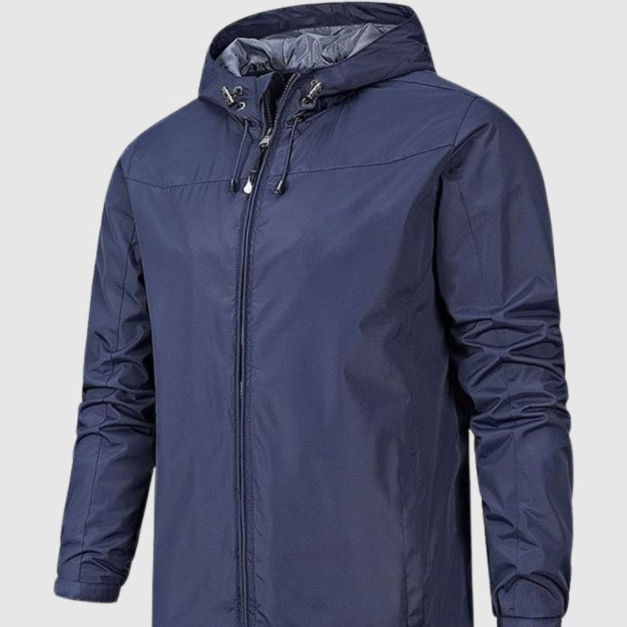 Mens Hooded Jacket Water Resistant Outdoor