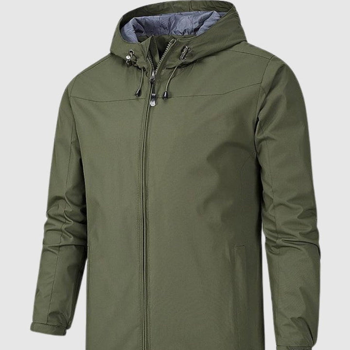 Mens Hooded Jacket Water Resistant Outdoor