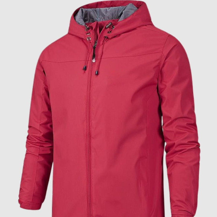 Mens Hooded Jacket Water Resistant Outdoor