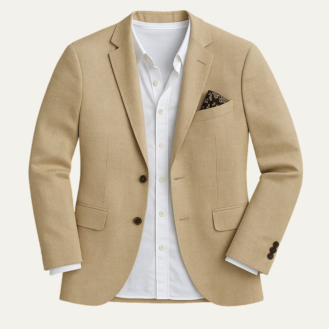 Mens Blazer Linen Cotton Relaxed Fit - BritishMode