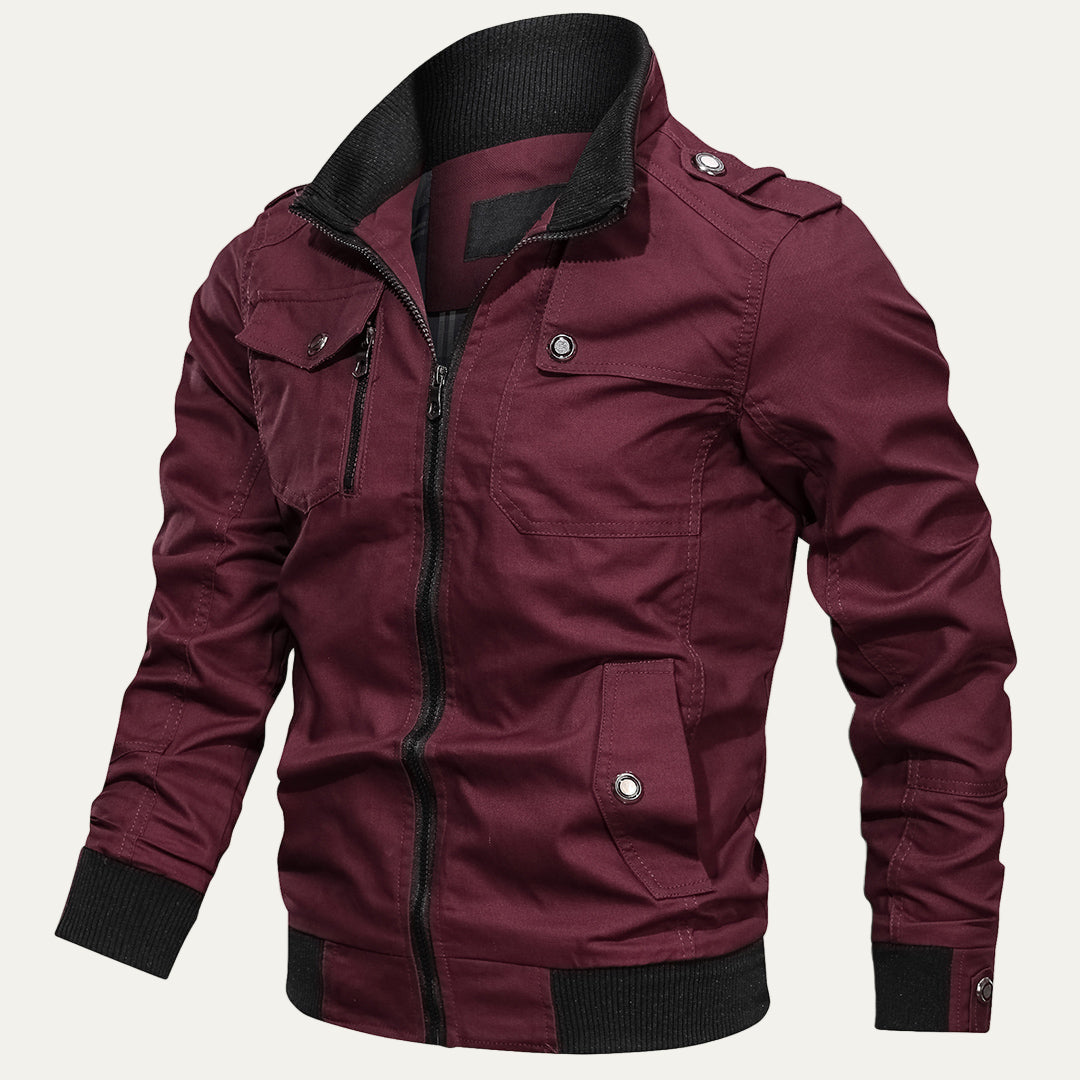 Mens Tactical Field Jacket Multi-Pocket Durable