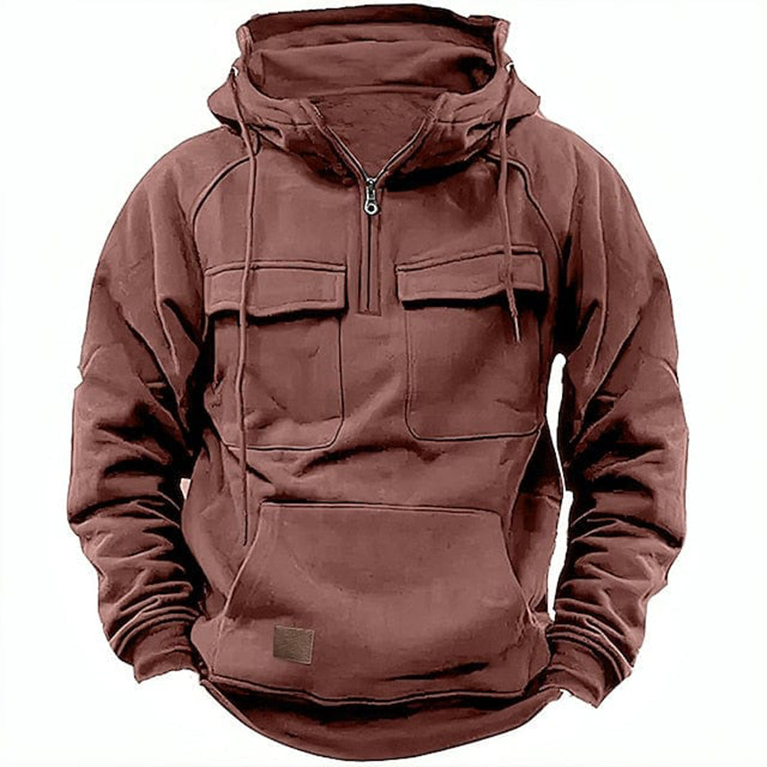 Mens Motorcycle Hoodie Cotton Blend Rugged Fit