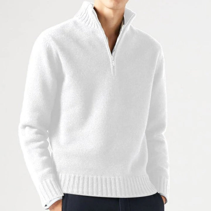 Mens Fleece Quarter-Zip Jumper Soft Warm Fit
