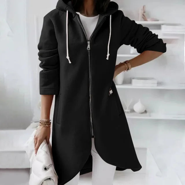 Womens Hooded Jacket Soft Cozy Fit with Pockets - BritishMode
