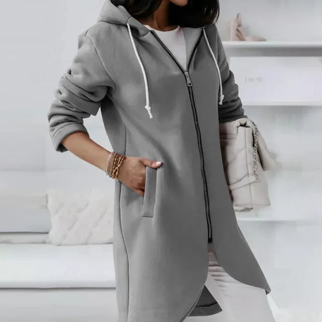 Womens Hooded Jacket Soft Cozy Fit with Pockets