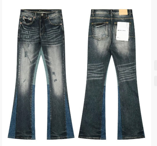 Womens High-Waisted Wide Leg Jeans Denim Relaxed Fit - BritishMode