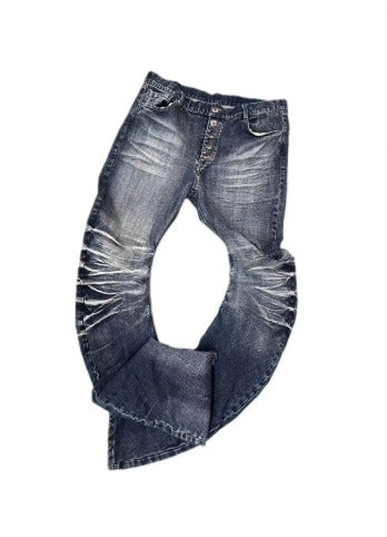 Womens High-Waisted Wide Leg Jeans Denim Relaxed Fit