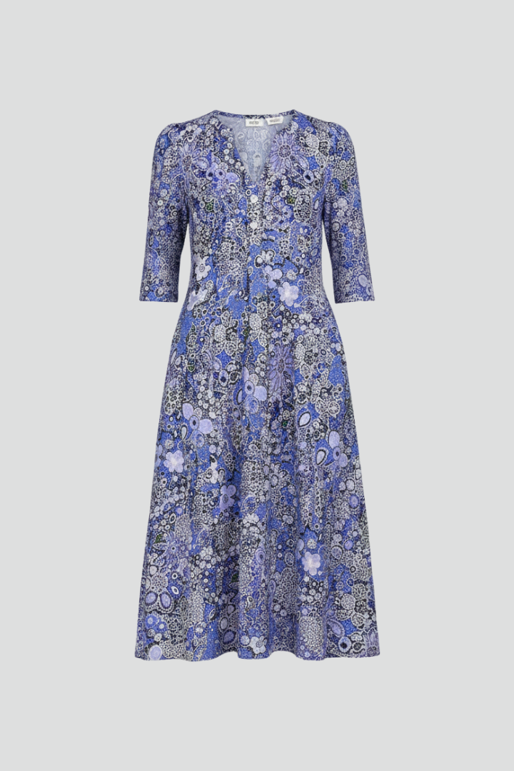 Womens Floral Dress Soft Fabric Relaxed Fit - BritishMode