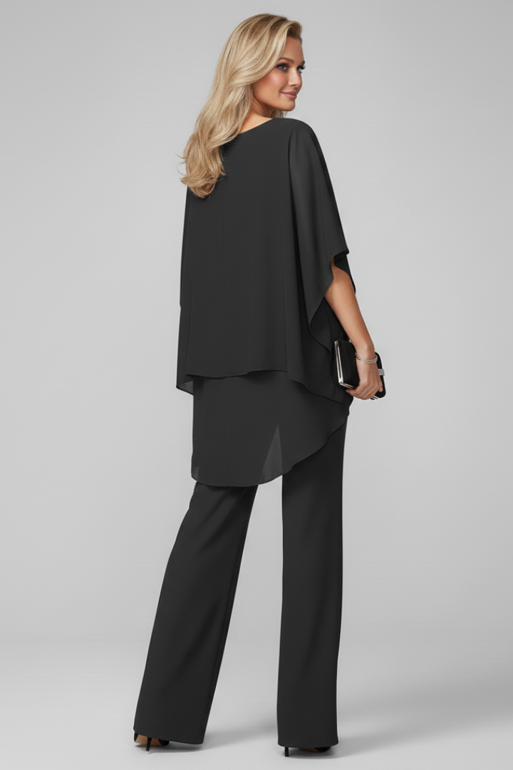 Womens Off-Shoulder Jumpsuit Wide-Leg Flowing Fit