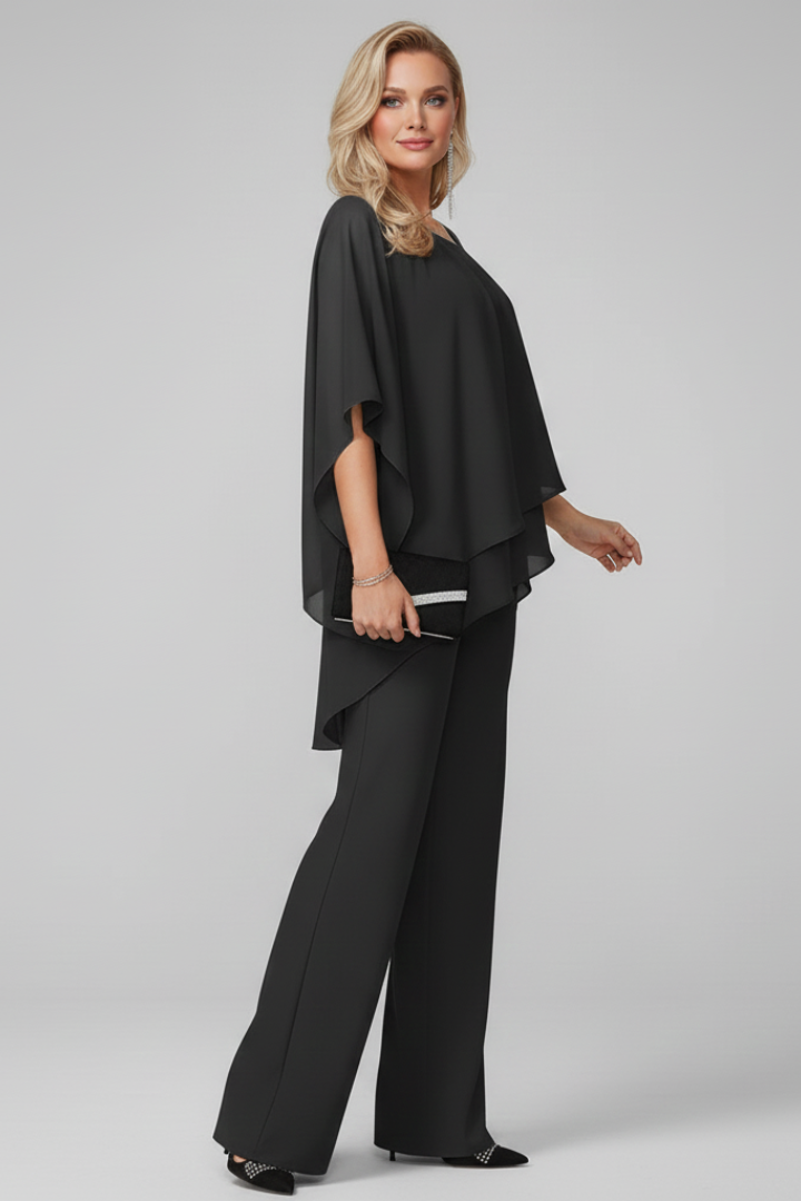 Womens Off-Shoulder Jumpsuit Wide-Leg Flowing Fit