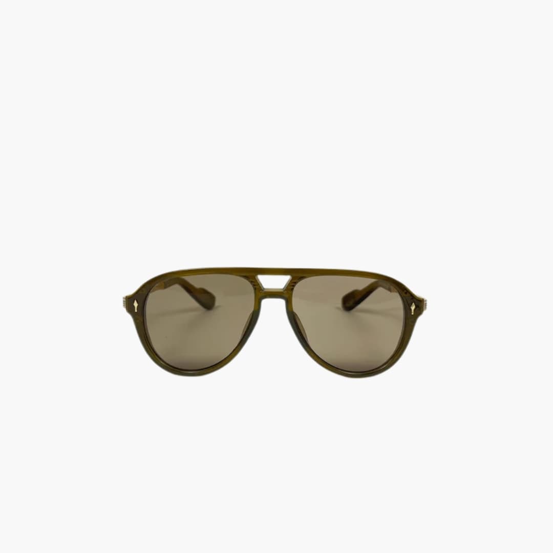 Womens Pilot Sunglasses UV Protection Bold Brow Line - BritishMode
