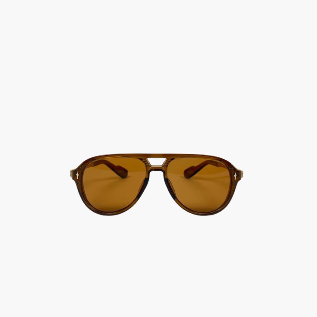 Womens Pilot Sunglasses UV Protection Bold Brow Line