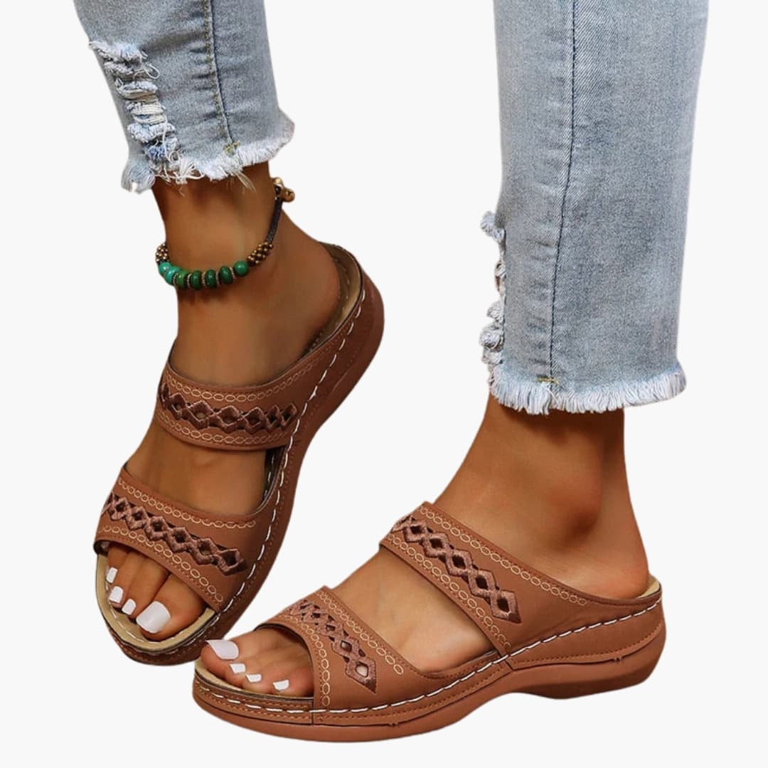 Womens Sandals with Adjustable Straps and Arch Support