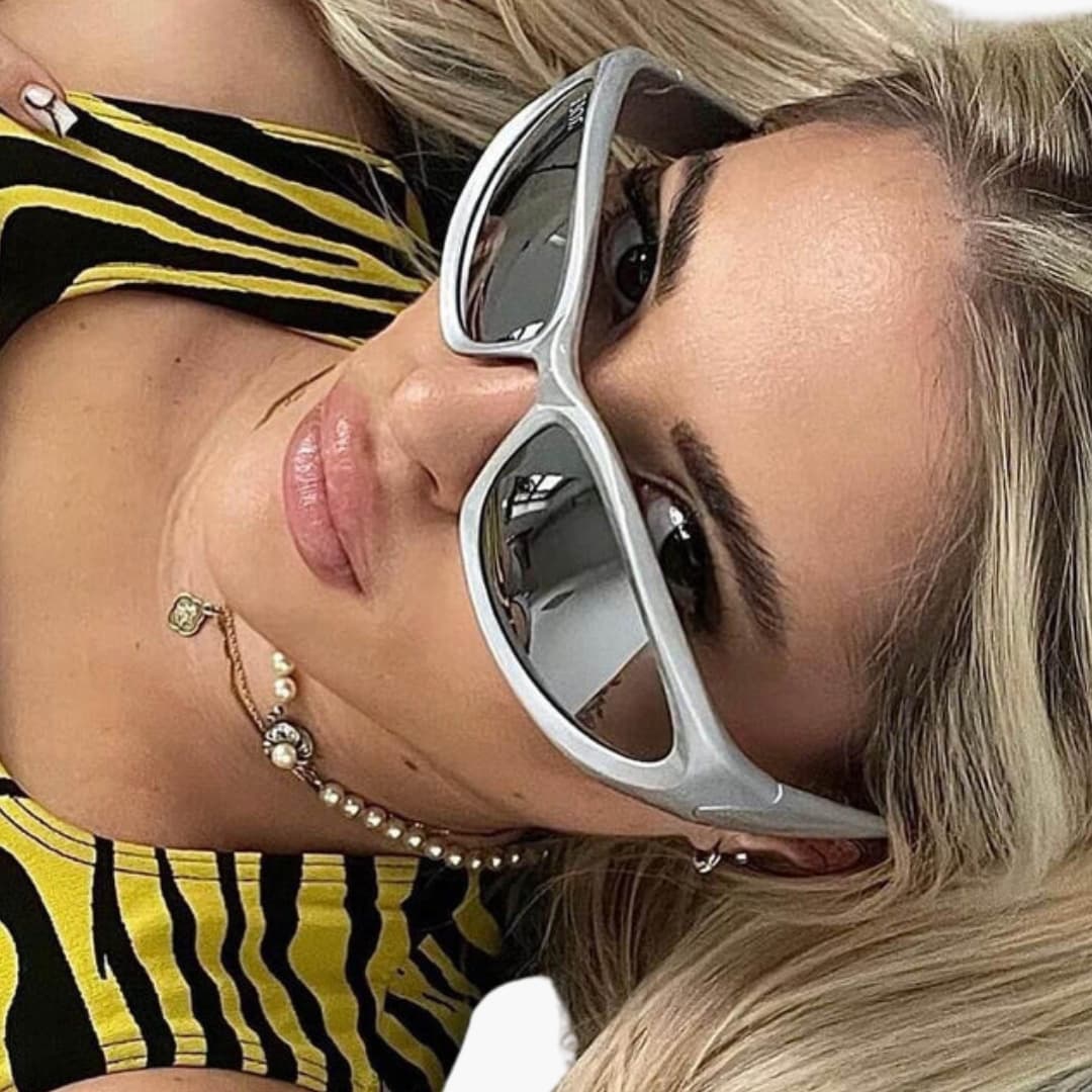 Womens Sunglasses Cat Eye Frame Metal Detail