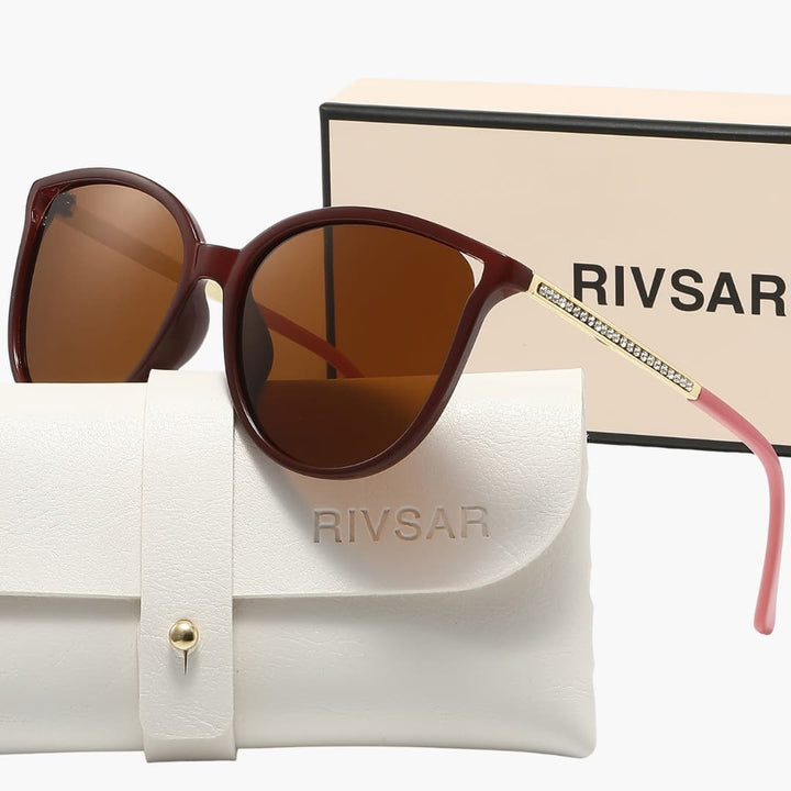 Womens Sunglasses Cat Eye Frame Polarized Lenses