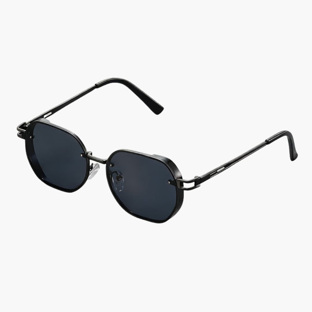 Womens Sunglasses Double Bridge Geometric Frame - BritishMode