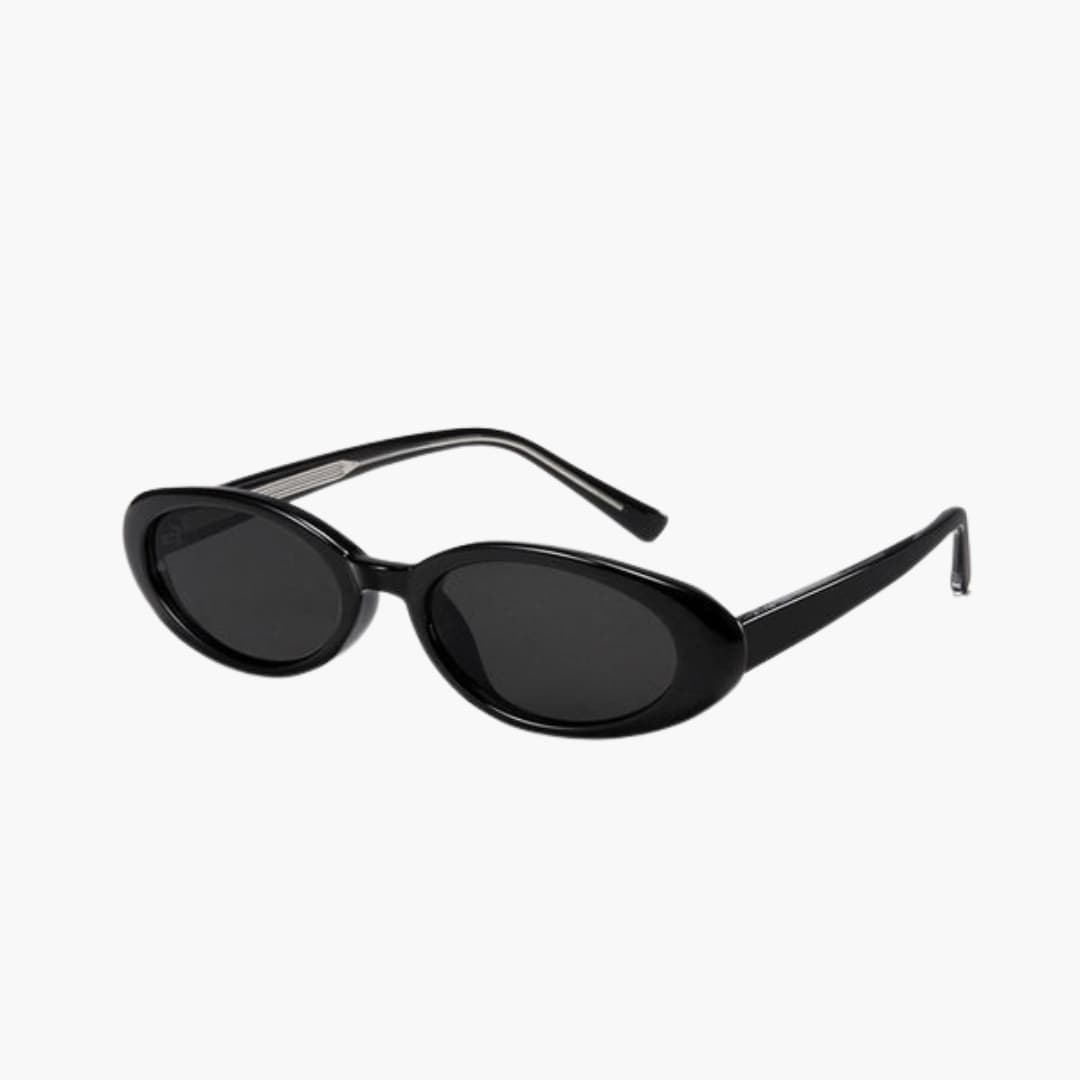 Womens Sunglasses Oval Lenses Slim Frame - BritishMode
